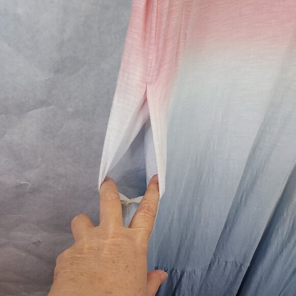 iMove French Dressing Maxi Dress Women M Tank Tiered Knit Color-Block Beach Boho - Picture 5 of 11